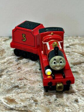 Thomas & Friends James and Tender 2008 Take Along Diecast Light Sounds WORKS!!!